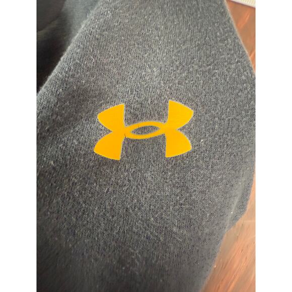 Project Rock Under Armour Pullover Hoodie Black Gold Youth XS Dwayne Johnson Kid - Picture 8 of 9